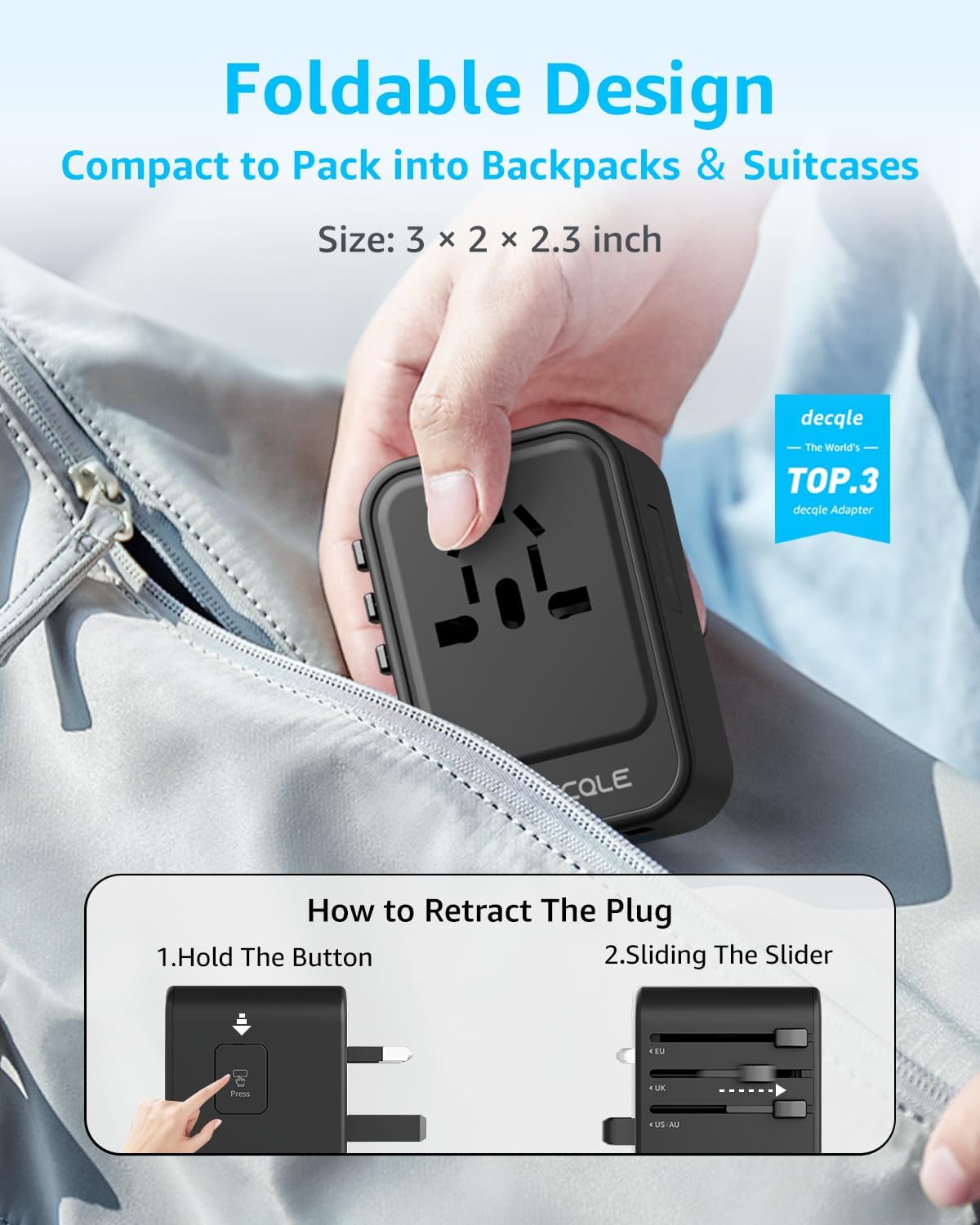 Pack & Go Co. Universal Travel Adapter with USB Ports