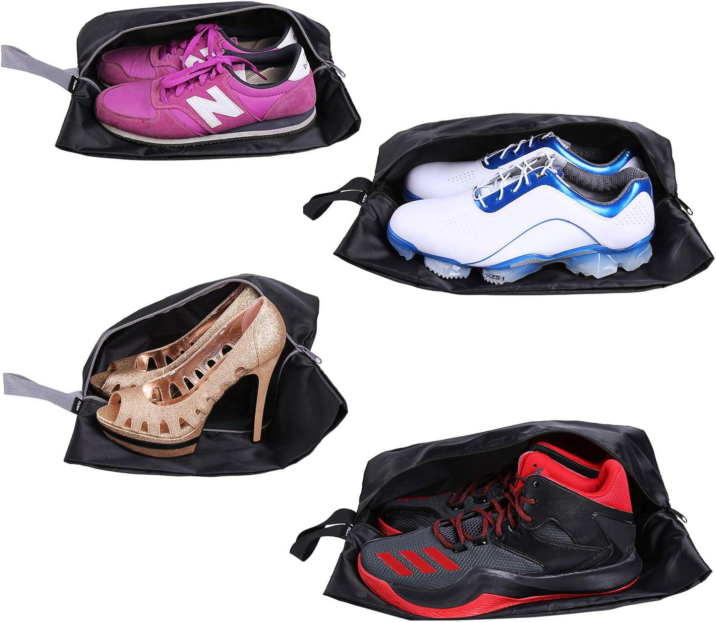 Pack & Go Co. Portable Travel Shoe Bags (Set of 4)